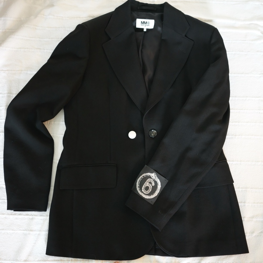 MM6 Maison Martin Margiela Black Single Breasted Blazer
